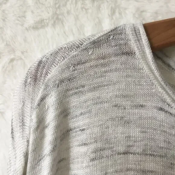 Lou & Grey Light Gray Ribside Boatneck Sweater Top - Picture 4 of 16